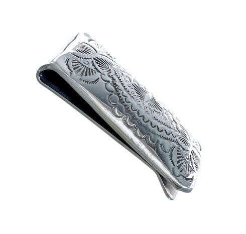 Native American Navajo Sterling Silver Money Clip JX130750